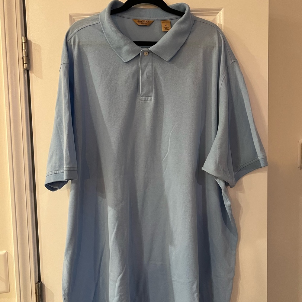 Roundtree & Yorke Men's Light Blue Polo 4xlt Like new